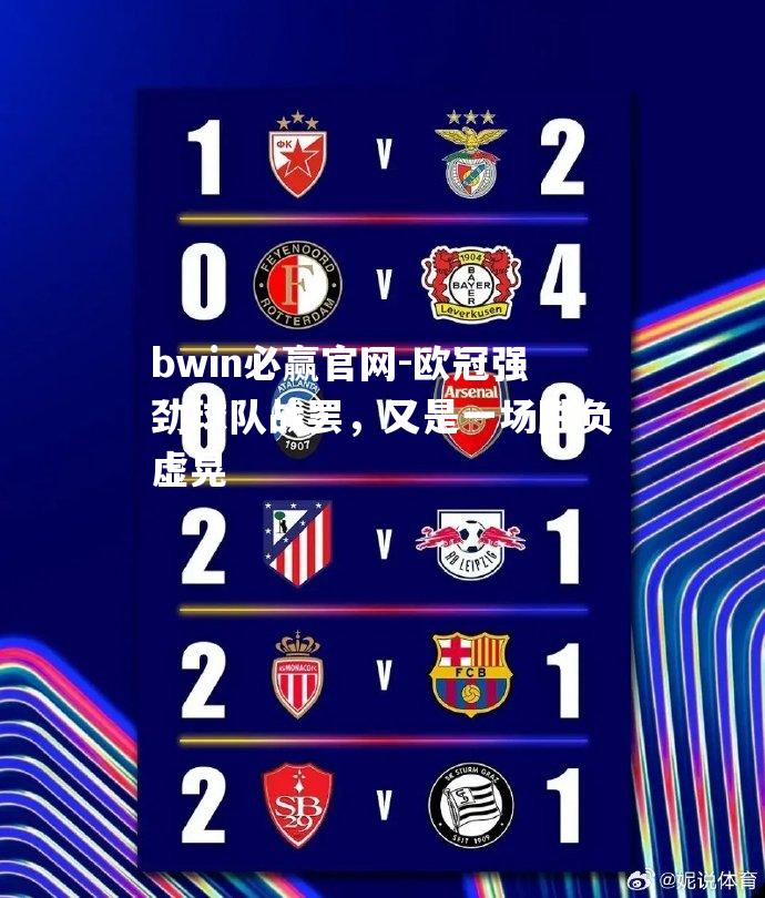 bwin必赢官网-欧冠强劲球队战罢，又是一场胜负虚晃