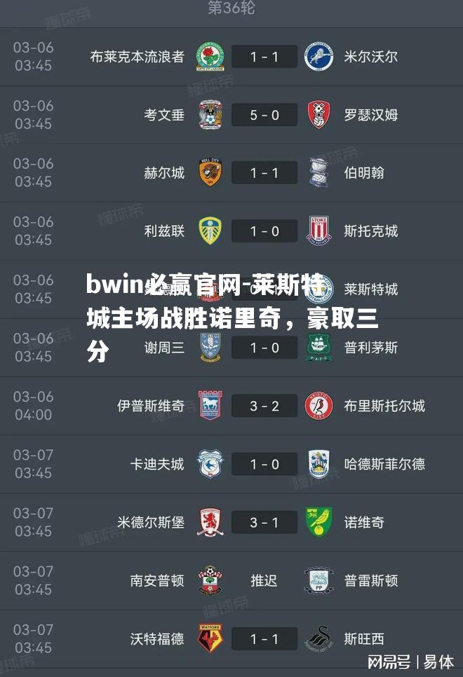 bwin必赢官网-莱斯特城主场战胜诺里奇，豪取三分